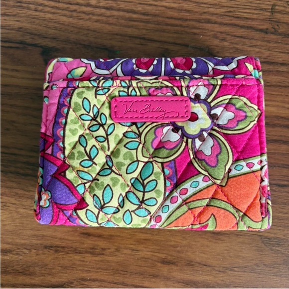 Vera Bradley Colorful Floral Wallet - Pink, Green, and Orange - Picture 1 of 3